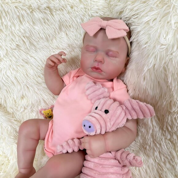 🆕20Inch Full Body Viny Newborn Baby Poseable Limbs Cute Girl Loulou Reborn Baby - Picture 6 of 7